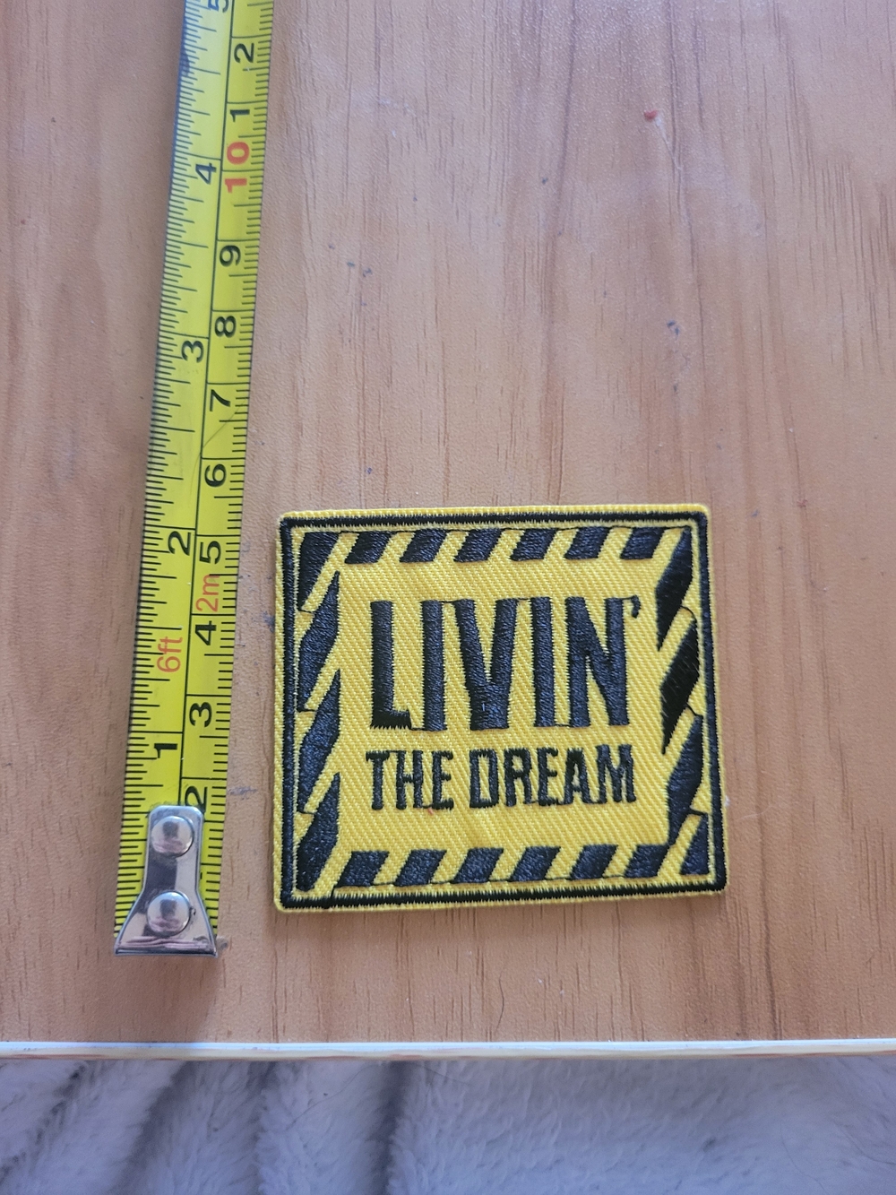 🎃BUY 2 GET 1 FREE🎃Livin' The Dream Yellow & Black Decorative Patch